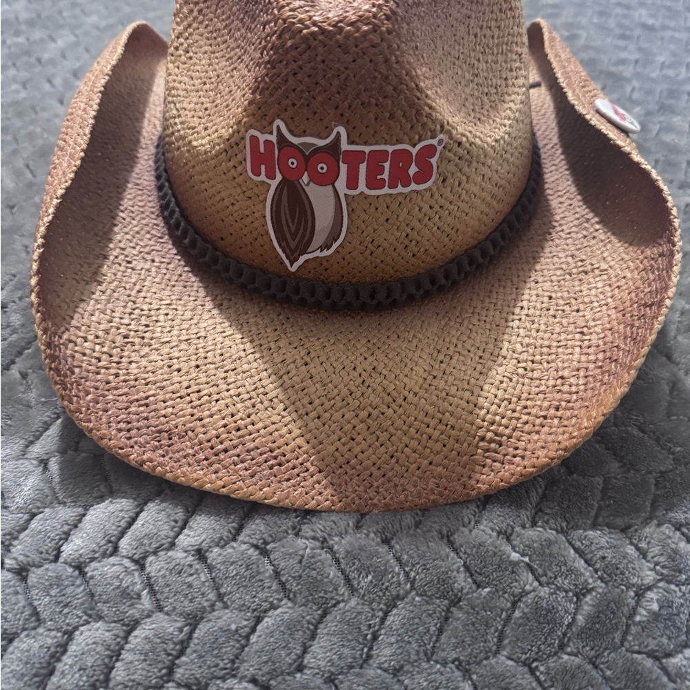 Hooters Brown Straw Cowboy Hat